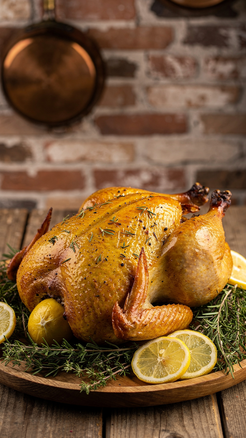 Perfect Whole Roast Chicken with Crispy Golden Skin