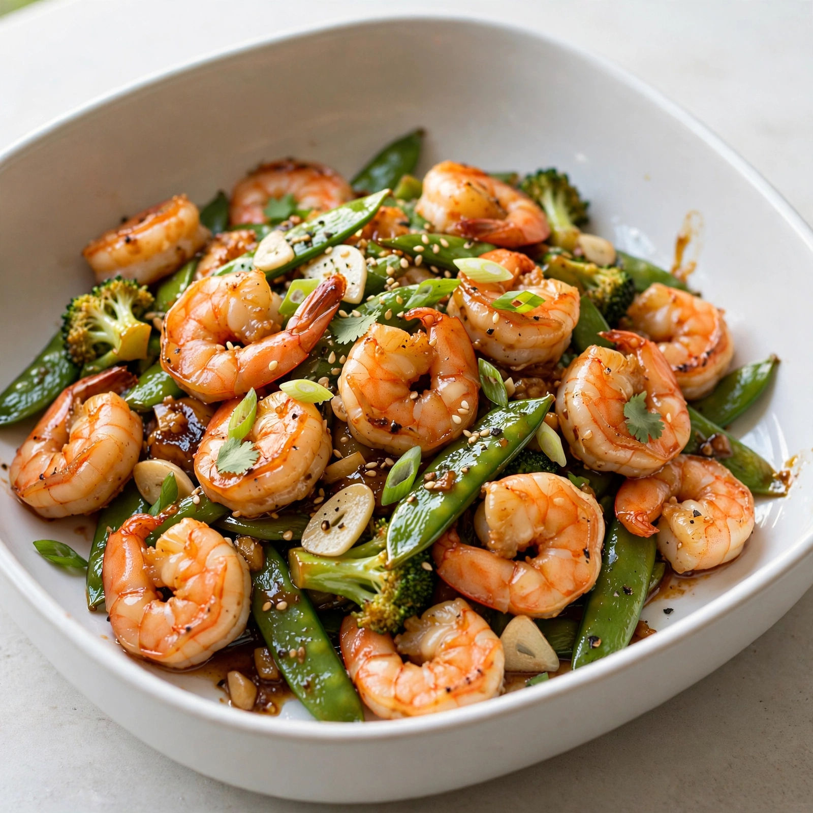 Honey Garlic Shrimp Stir Fry